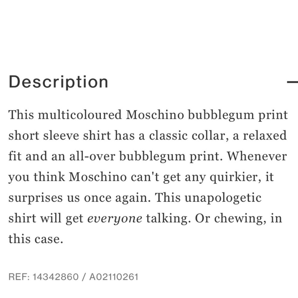 Moschino Couture Rare Chewing Gum Wrapper Print Button Up Size Medium - Picture 8 of 8
